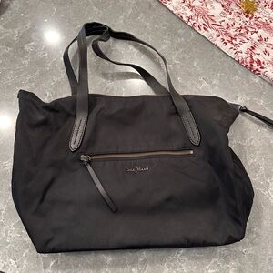 Cole Haan Nylon Black Tote with Leather Handles